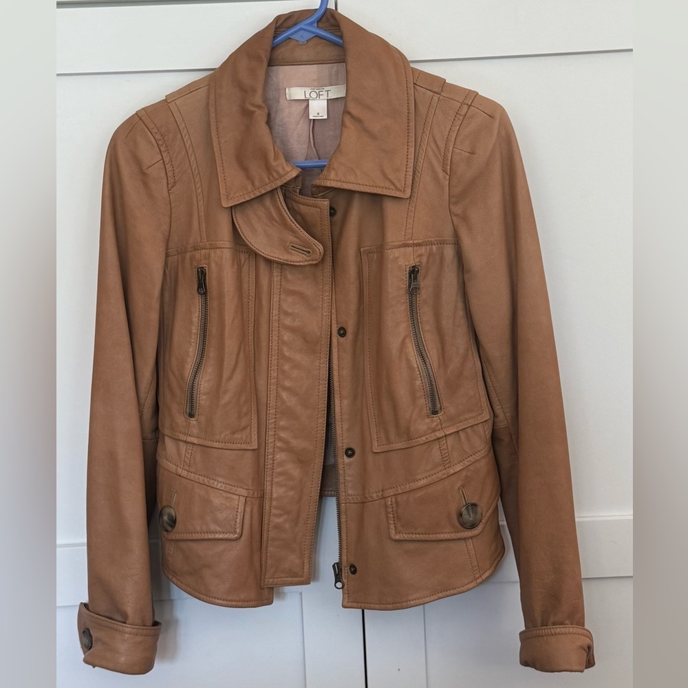 LOFT Brown Leather Jacket